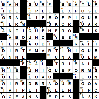 Latimes crossword solution