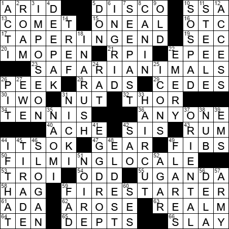 Center of a defense crossword clue