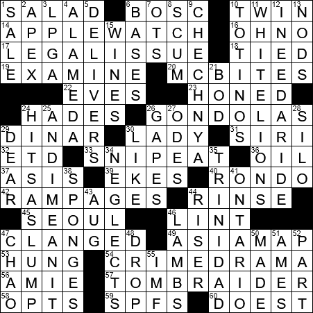 large lute crossword clue
